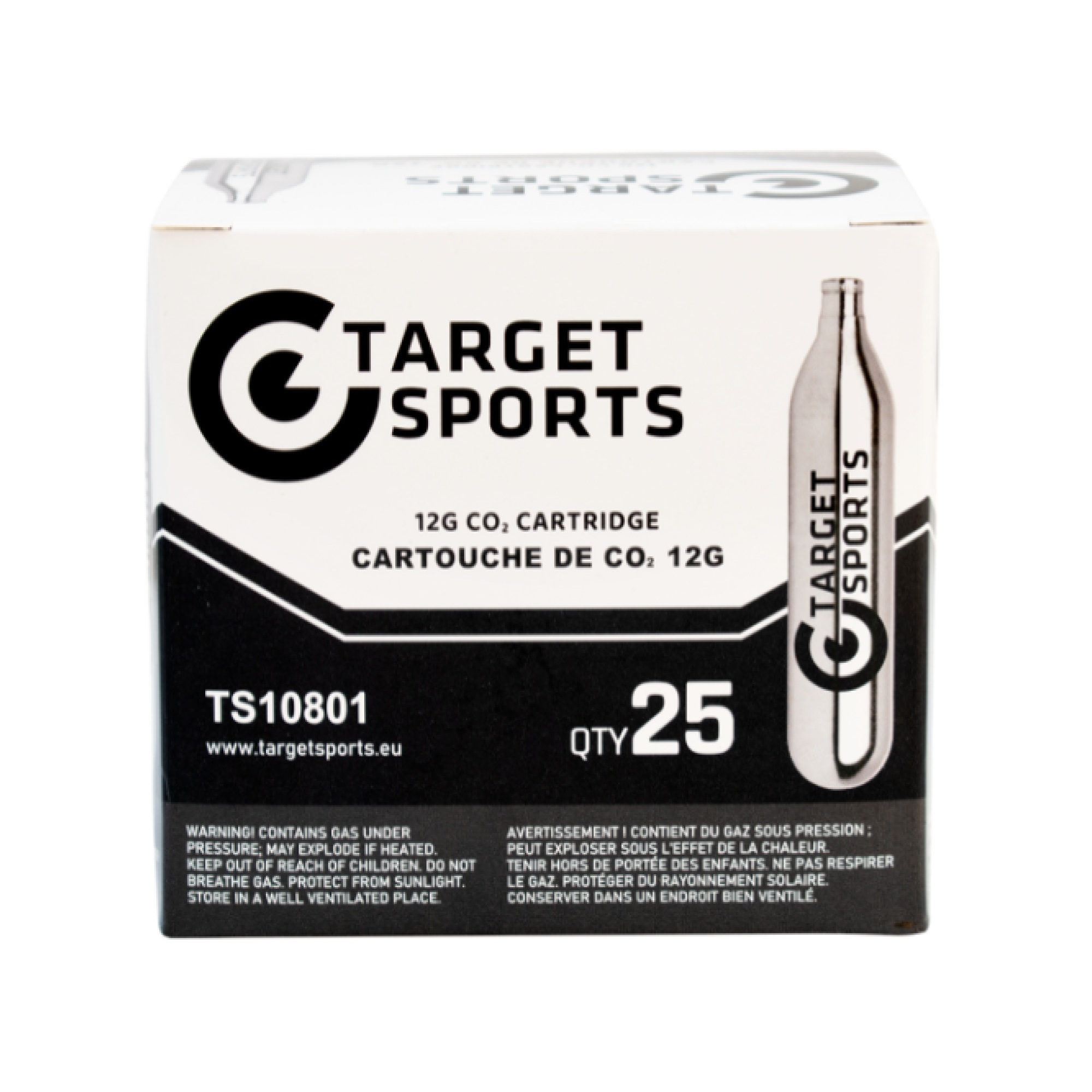Target Sports 12 gram CO2-patronen, doos met 25 stuks
