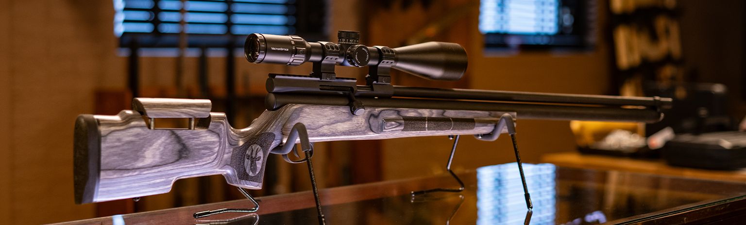 PCP luchtbuks met richtkijker en bipod